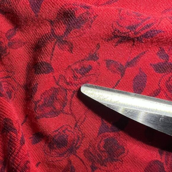 Victoria's Secret Panty Red Purple Rose Floral Cotton Bikini Signature Waist S - Picture 5 of 7